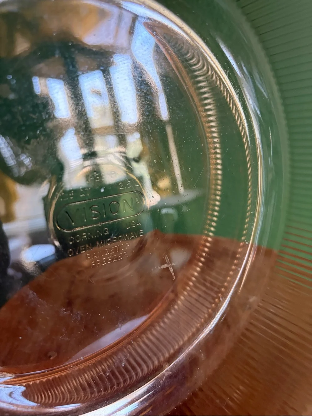 Vintage Corning Visions Amber glass Casserole Dish 2.5 quart